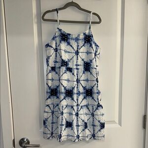 Blue and White Tie-Dye Dress - Girls